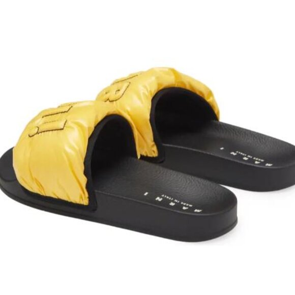 BNWT AW21 MARNI LOGO PUFFY POOL SLIDE SANDAL 40 - Picture 9 of 11